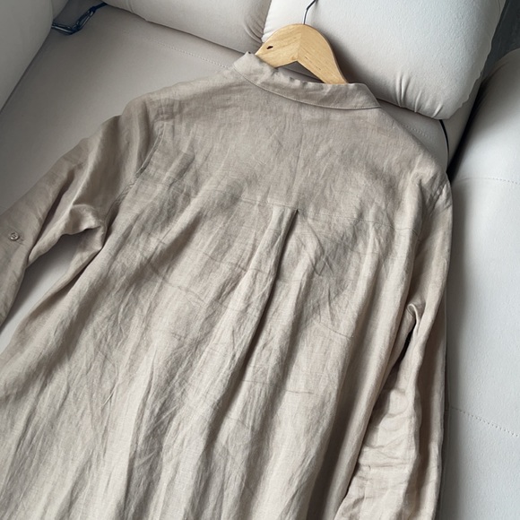 GLOBUS 100% Linen Shirt-Dress Size M - Picture 12 of 12